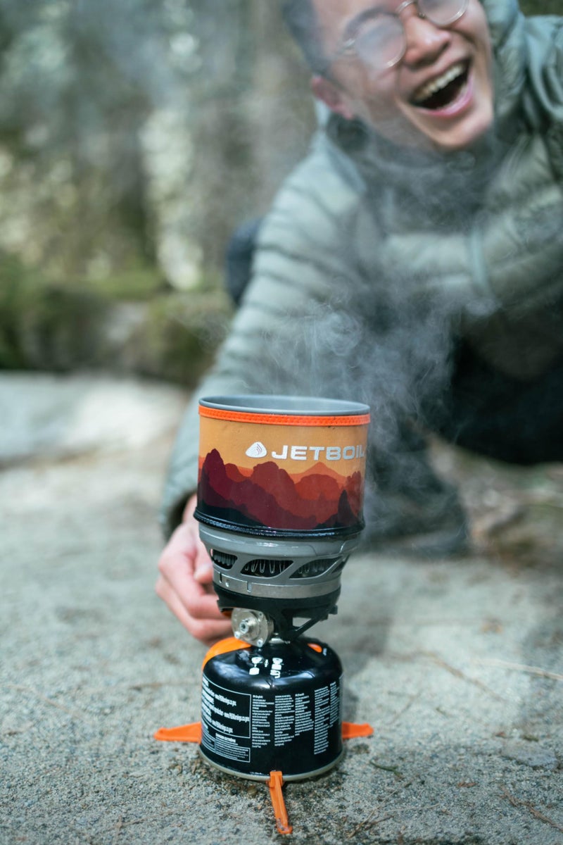 Jetboil MiniMo Camping and Backpacking Stove Cooking System with Adjustable Heat Control (Sunset) - Image 2